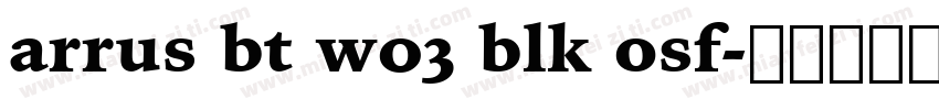 arrus bt w03 blk osf字体转换